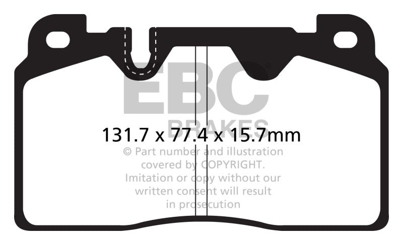 EBC DP22168 FITS: 12+ Audi Q5 2.0 Turbo (Brembo) Greenstuff Front Brake Pads Brake Pads Performance