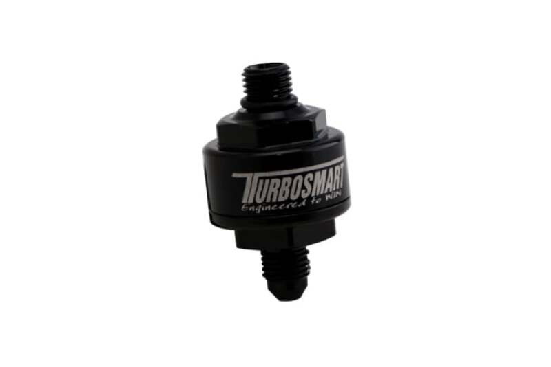 Turbosmart TS-0804-1003 FITS: Billet Turbo Oil Feed Filter w/ 44 Micron Pleated Disc AN-4 Male to AN-4 ORB- Black Oil Filter Other