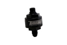Load image into Gallery viewer, Turbosmart TS-0804-1003 FITS: Billet Turbo Oil Feed Filter w/ 44 Micron Pleated Disc AN-4 Male to AN-4 ORB- Black Oil Filter Other