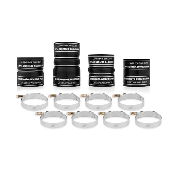 Mishimoto MMBK-F2D-08BK FITS: 08-10 Ford 6.4L Powerstroke Boot Kit Silicone Couplers & Hoses