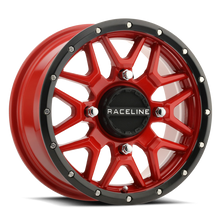 Load image into Gallery viewer, Raceline A94R-57056+10 FITS: A94R Krank 15x7in / 4x156 BP / 10mm Offset / 132.5mm Bore Red &amp; Black Lip Wheel Wheels Cast