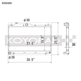 Koyo VH093890 FITS: 22-25 Subaru WRX All Aluminum Performance Radiator Radiators