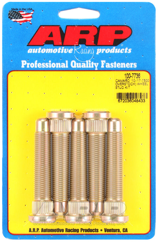 ARP 100-7736 FITS: 2015-2017 Chevrolet Camaro M14 .500in Over Stock Length Wheel Stud Kit Wheel Studs