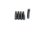 Wheel Mate HR3805BR FITS: Muteki HR38 Open End Lug Nuts 12x1.25 Black Chrome / Red Ring Lug Nuts