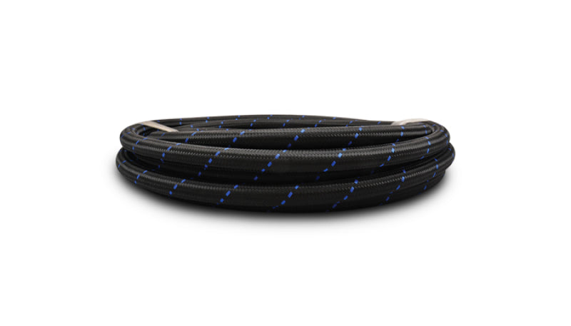 Vibrant 11976B FITS: -6 AN Two-Tone Black/Blue Nylon Braided Flex Hose (20 foot roll) Hoses