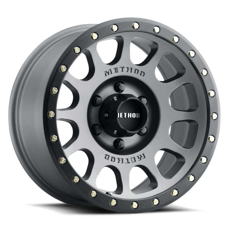 Method Wheels MR30589058825 FITS:Method MR305 NV 18x9 / +25mm Offset / 5x150 BP / 116.5mm CB / Titanium Matte Black Lip Wheel Wheels Cast