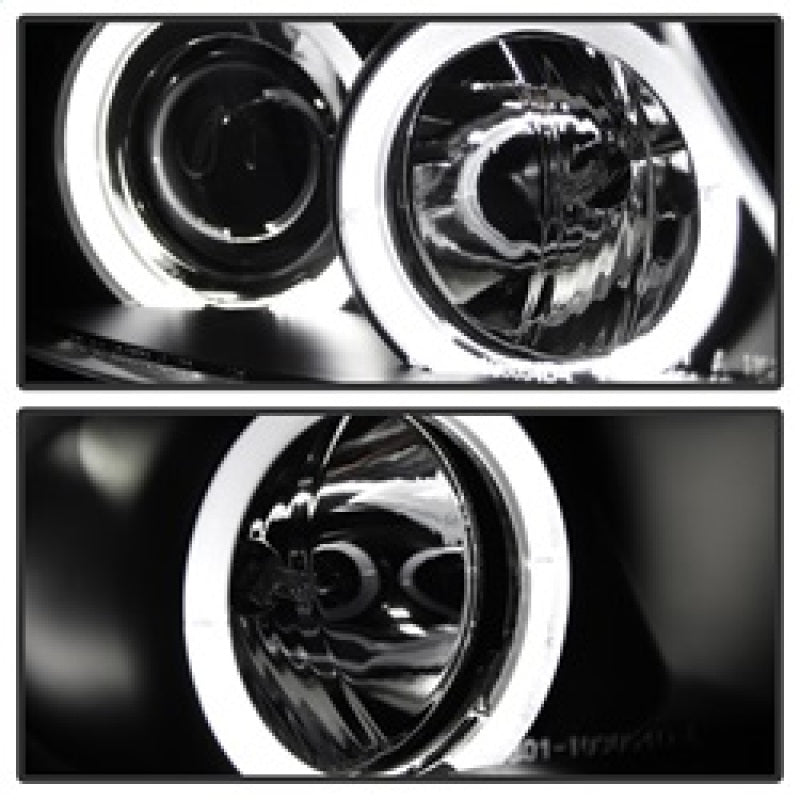 SPYDER 5009005 FITS: BMW E90 3-Series 06-08 Projector LED Halo Amber Reflctr Rplc Bulb Blk PRO-YD-BMWE9005-AM-BK Headlights