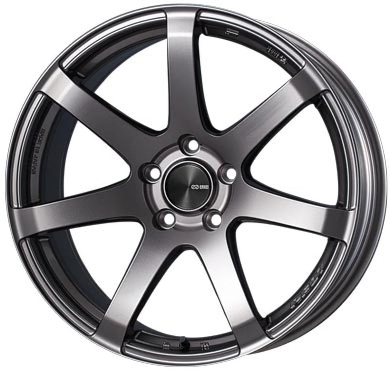 Enkei PF07 18x9.5 5x114.3 40mm Offset Dark Silver Wheel - Side View