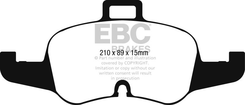 EBC DP42256R FITS: 16-17 Audi TT Yellowstuff Front Brake Pads Brake Pads Performance