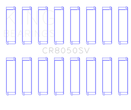 King Engine Bearings CR8050SV0.25 FITS:King 11+ BMW S63/S63N/N63/N63N Rod Bearing Set Size +.25mm Bearings