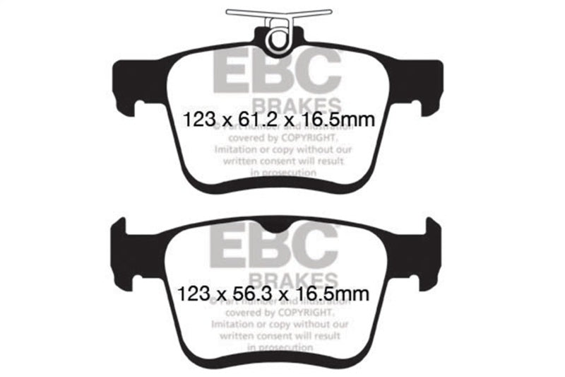 EBC UD1761 FITS: 2014+ Audi A3 1.8 Turbo (w/Electronic Parking Brake) Ultimax2 Rear Brake Pads Brake Pads OE