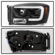 Load image into Gallery viewer, SPYDER 5085306 FITS: Dodge Ram 1500 06-08 V2 Projector Headlights Light Bar DRL Black (PRO-YD-DR06V2-LB-BK) Headlights