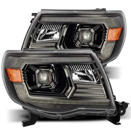AlphaRex 880739 FITS: 05-11 Toyota Tacoma LUXX LED Projector Headlights Plank Style Alpha Black w/Activ Light/DRL Headlights