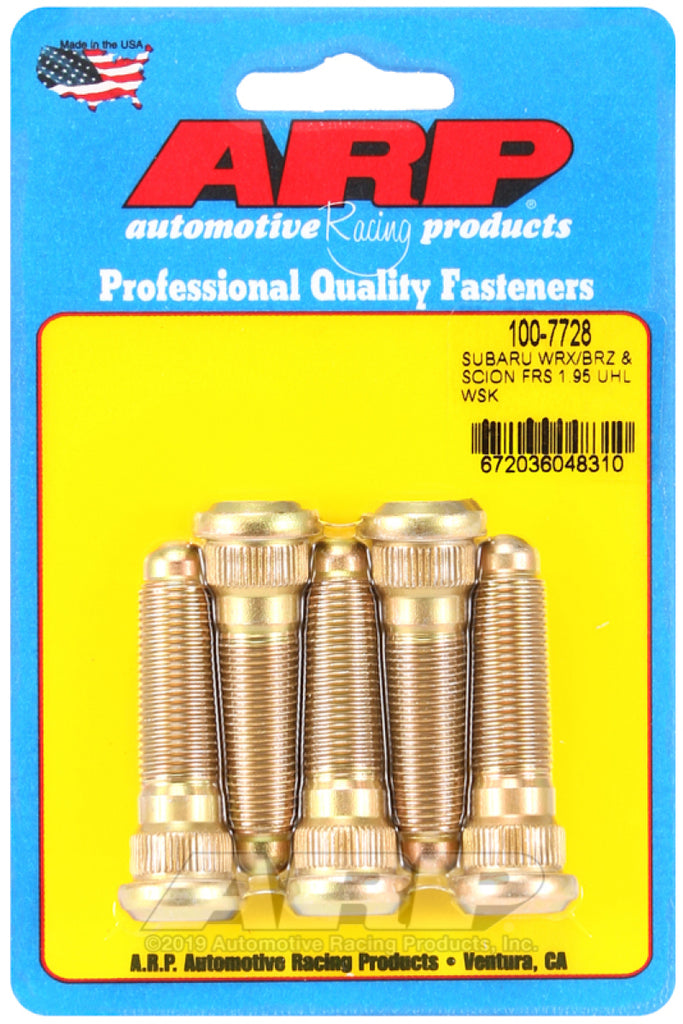 ARP 100-7729 FITS: 2015+ Subaru WRX/STI and 13+ BRZ Extended 5 Wheel Stud Kit Wheel Studs