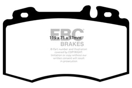 EBC DP41363R FITS: 02-04 Mercedes-Benz C32 AMG (W203) 3.2 Supercharged Yellowstuff Front Brake Pads Brake Pads Performance