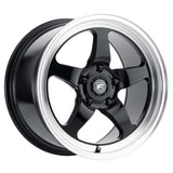Forgestar D5 18x10 / 5x120.65 BP / ET+25 / 6.5in BS Gloss Black Machined Wheel