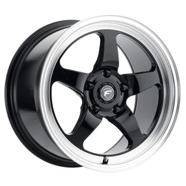 Forgestar F09170022P45 FITS: D5 Drag 17x10 / 5x120 BP / ET45 / 7.3in BS Gloss Black Wheel Wheels Cast