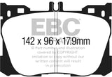 EBC DP43070R FITS: 2017+ Mercedes-Benz E300 (W213) 2.0L Turbo Yellowstuff Front Brake Pads Brake Pads Performance