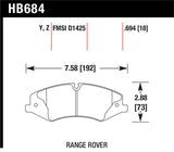 Hawk 10-13 Range Rover/Range Rover Sport Supercharged Performance Ceramic Street Front Brake Pads