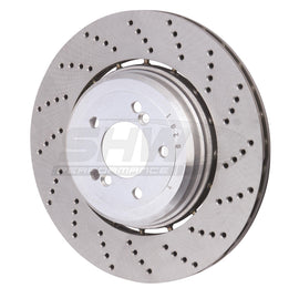 SHW Performance BRR48081 FITS:SHW 06-10 BMW M5 5.0L Right Rear Cross-Drilled Lightweight Brake Rotor (34212282808) Brake Rotors Drilled