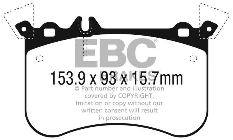 EBC DP42311R FITS: 14-18 Mercedes CLA45 AMG w/13.8in Front Rotors Yellowstuff Front Brake Pads Brake Pads Performance