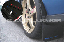 Load image into Gallery viewer, Rally Armor MF2-UR-BLK/BL FITS: 93-01 Subaru Impreza RS Black UR Mud Flap w/ Blue Logo Mud Flaps