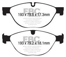 Load image into Gallery viewer, EBC DP42191R FITS: 13+ Jaguar F-Type (Cast Iron Only) 3.0 Supercharged (380) Perf Pkg Yellowstuff Front Brake Pads Brake Pads Performance