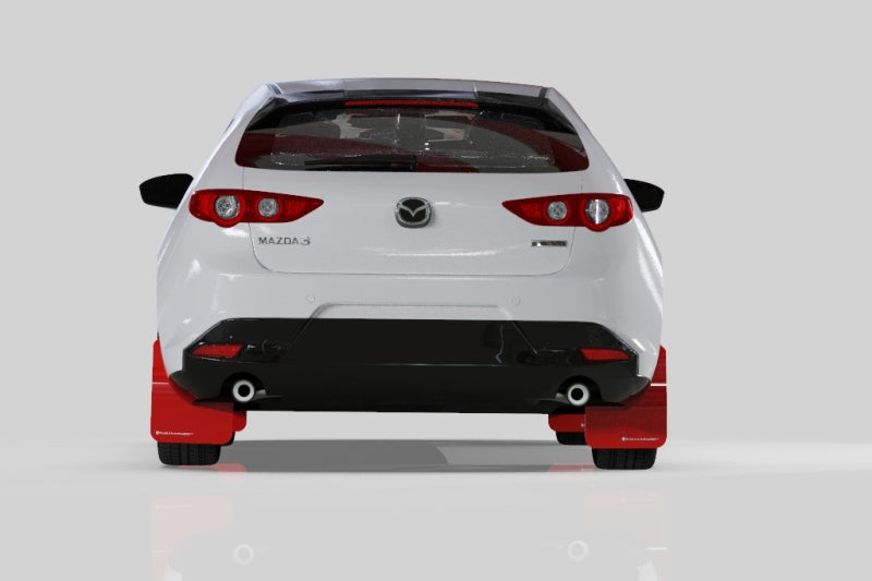 Rally Armor MF61-UR-BLK/DGRY FITS: 19-25 Mazda3 Hatchback Black UR Mud Flap w/Dark Grey Logo Mud Flaps