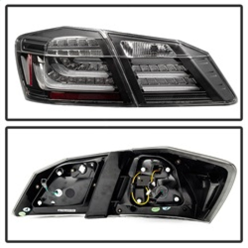 SPYDER 5082053 FITS: Honda Accord 2013-2015 4DR LED Tail Lights Black ALT-YD-HA13LED-LED-BK Tail Lights