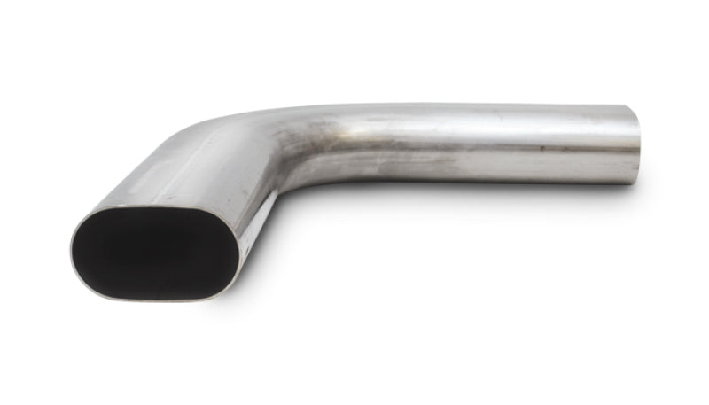 Vibrant 13194 FITS: 3.5in Oval (Nominal Size) T304 SS 90 deg Mandrel Bend 6in x 6in leg lengths Steel Tubing