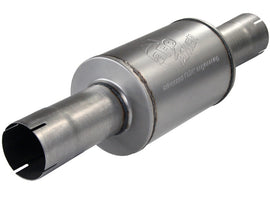 aFe 49-91014 FITS: Atlas Exhausts Mufflers Al Steel EXH Muffler 4 ID In/Out 8 Dia x 12L AL Catback