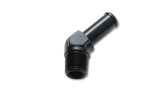 Vibrant 11222 FITS: 3/8 NPT to 1/2in Barb Straight Fitting 45 Deg Adapter Aluminum Fittings