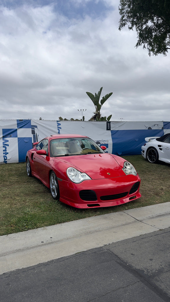 BetterBodies Motorsport Porsche 996 Turbo front lip spoiler, racing style upgrade, enhances front bumper, 1999–2004 model.