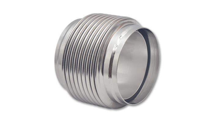 Vibrant 68944 FITS: SS Bellow Assembly w/ Solid Liner 4in inlet/outlet ID x 4in overall L Electro Polished Flanges