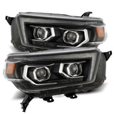 AlphaRex 880755 FITS: 10-13 Toyota 4Runner PRO-Series Projector Headlights Plank Style Black w/Seq Signal/DRL Headlights