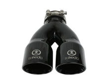 Load image into Gallery viewer, aFe 49T25364-B10 FITS: Takeda 2.5in 304 Stainless Steel Clamp-on Exhaust Tip 2.5in Inlet 3in Dual Outlet Black Tips