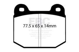 EBC DP4197/2R FITS: 08+ Lotus 2-Eleven 1.8 Supercharged Yellowstuff Front Brake Pads Brake Pads Performance