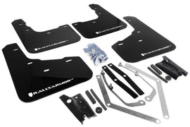 Rally Armor MF29-UR-BLK/WH FITS: 13-19 Ford Fiesta ST Black UR Mud Flap w/White Logo Mud Flaps