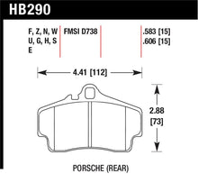Load image into Gallery viewer, Hawk Performance HB290F.583 FITS: Hawk Porsche HPS Street Rear Brake Pads Brake Pads Performance