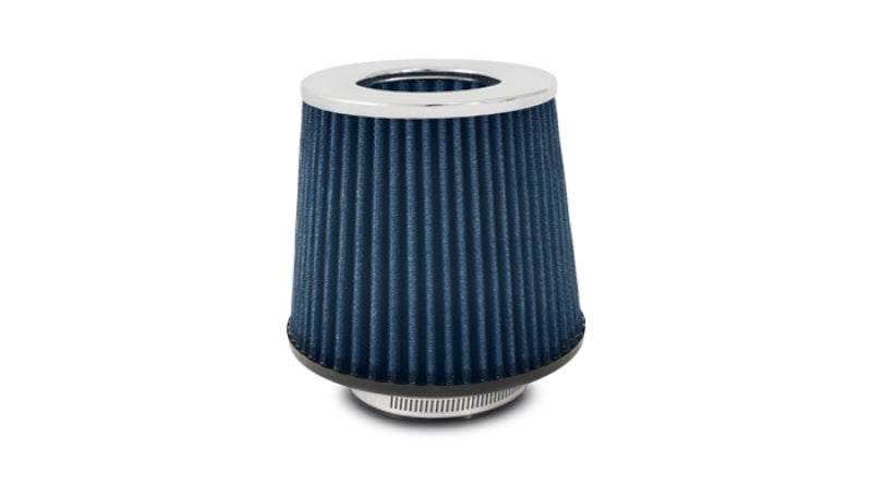 Vibrant 2161C FITS: Open Funnel Perf Air Filter (5in Cone O.D. x 5in Tall x 4.5in inlet I.D.) Chrome Filter Cap Air Filters Universal Fit