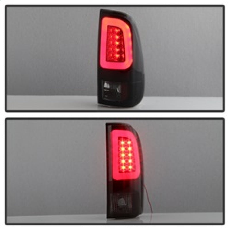 SPYDER 5084729 FITS: 08-16 Ford Super Duty F-250 V3 Light Bar LED Tail Lights Blk Smoke ALT-YD-FS07V3-LBLED-BSM Tail Lights