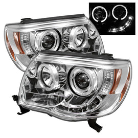 SPYDER 5011923 FITS: Toyota Tacoma 05-11 Projector Headlights LED Halo LED Chrome High H1 Low H1 PRO-YD-TT05-HL-C Headlights