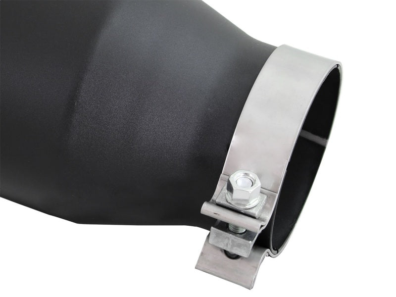 aFe 49T40601-B12 FITS: Diesel Exhaust Tip Bolt On Black 4in Inlex x 6in Outlet x 12in Catback