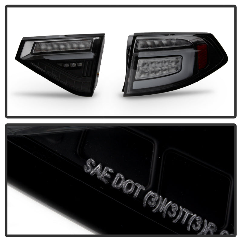 SPYDER 5086747 FITS: 08-14 Subara Impreza WRX Hatchback LED Tail Lights Seq Signal Blk Smoke ALT-YD-SI085D-SEQ-BSM Tail Lights
