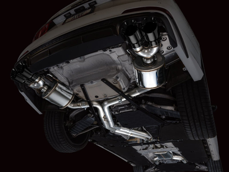 AWE Tuning 3015-43107 FITS: 19-23 Audi C8 S6/S7 2.9T V6 AWD Touring Edition Exhaust Diamond Black Tips Catback