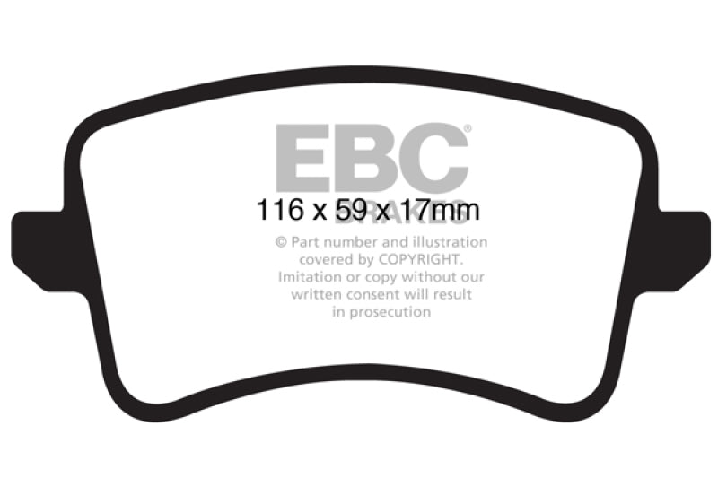 EBC DP31988C FITS: 09-11 Audi A4 2.0 Turbo Redstuff Rear Brake Pads Brake Pads Performance