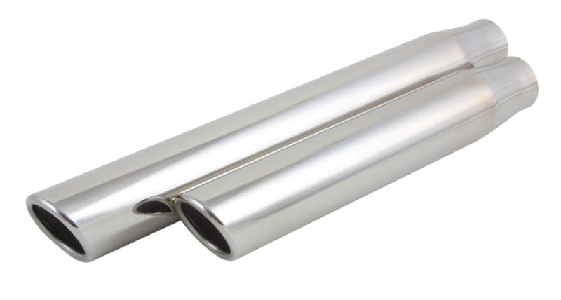 Vibrant 1559 FITS: 3in Round SS Truck/SUV Exhaust Tip (Single Wall Angle Cut) 2.5in inlet 11in long Tips