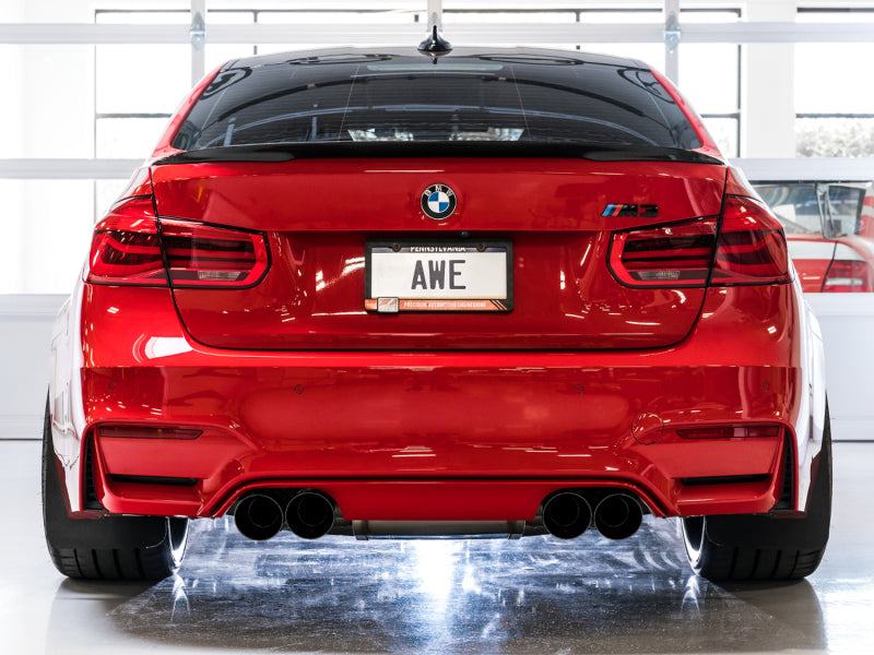 AWE Tuning 3020-43087 FITS: BMW F8X M3/M4 Track Edition Catback Exhaust Diamond Black Tips Catback