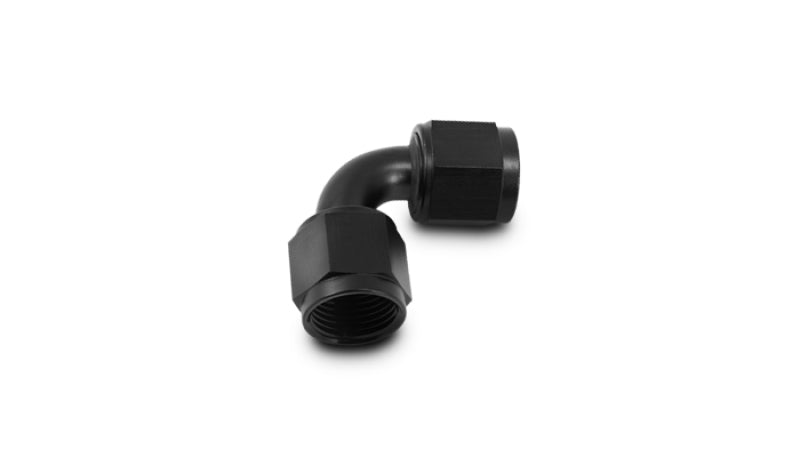 Vibrant 10733 FITS: -8AN Female 90 Degree Union Adapter (AN to AN) Anodized Black Only Fittings