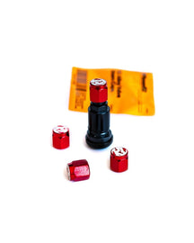 fifteen52 52-VALVE-PACK-RED FITS: Fifteen52 Valve Stem Cap Set Red 4 Pieces Wheel Accessories